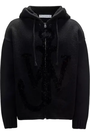 J.W.Anderson Stickade tröjor & koftor, Herr, M, Polyester, Hooded Cardigan Wool Sweater