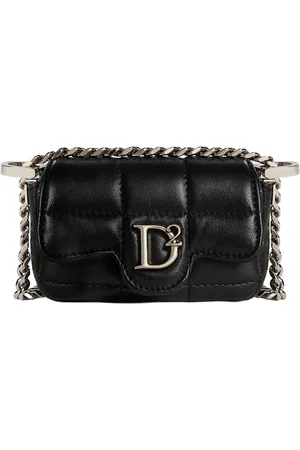 Dsquared2 Väska, Dam, ONE Size, Läder, Läder Väska med Nitar och Magnet