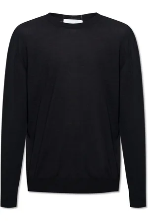 Jil Sander Stickade tröjor & koftor, Herr, XL, Ullstickad Tröja med Rund Hals