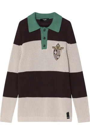 Fendi Stickade tröjor & koftor, Herr, S, Långärmad polotröja