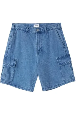 Obey Shorts, Herr, W31, Denim, Denim Cargo Shorts för Män