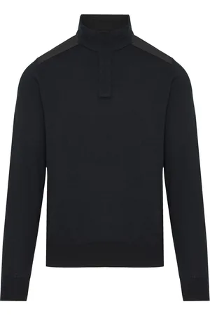 Paul & Shark Stickade tröjor & koftor, Herr, M, Ull Half-Zip Stickad Tröja