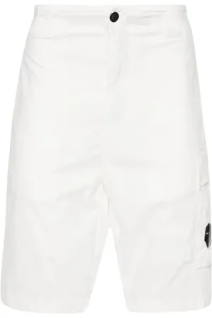 C.P. Company Shorts, Herr, M, Bomull, Vita Cargo Twill Stretch Byxor