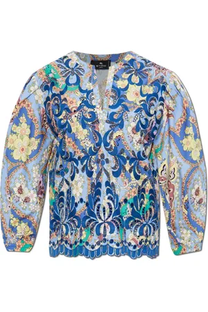 Etro Blusar & Skjortor , Dam, S, Bomull, Topp med blommönster