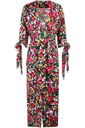 The Attico Klänning, Dam, S, Polyester, Blommigt V-ringad Klänning