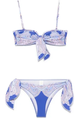 ZIMMERMANN Badkläder, Dam, L, Läder, Sea Bikini med tryckta förstärkningar