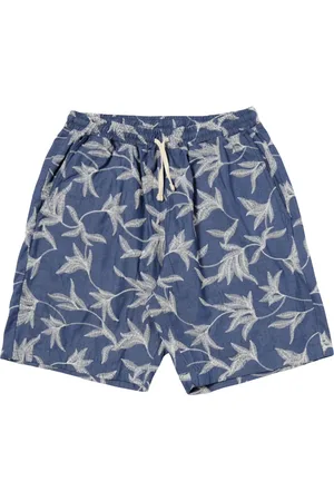 Universal Works Badkläder, Herr, W28, Bomull, Broderade sommarshorts