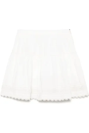 ULLA JOHNSON Kjol, Dam, 2Xs, Vit Kjol med Fickor