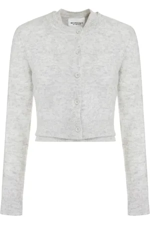 Isabel Marant Stickade tröjor & koftor, Dam, L, Ribbstickad kofta i ullmix
