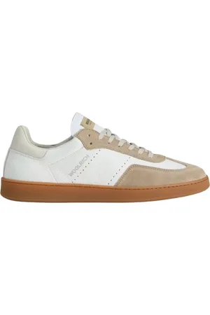 Woolrich Skor, Herr, 43 EU, Läder, Läder Swing Court Sneakers med Mocka Detaljer