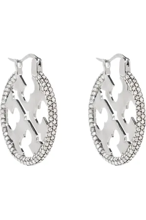 Tory Burch Accessoarer, Dam, ONE Size, Miller Pavé Hoop Örhängen