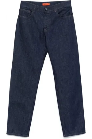 BARENA Jeans, Herr, L, Bomull, Blå Bomullsbyxor Elegant Skärning