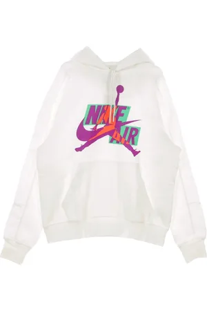Jordan Sweatshirts & Hoodies, Herr, L, Bomull, Klassisk Vit Hoodie