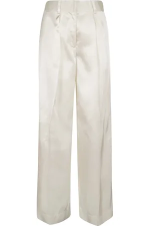 Jil Sander Byxor, Dam, 2Xs, Rayon, Vita Eleganta Byxor