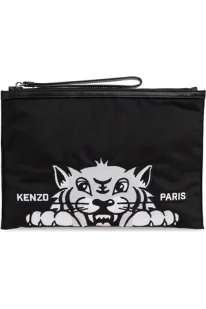Kenzo Väska, Herr, ONE Size, Läder, Handväska med Tigerhuvudmotiv