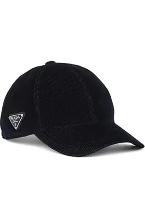 Prada Accessoarer, Herr, M, Bomull, Räfflad bomullshatt med logoplatta