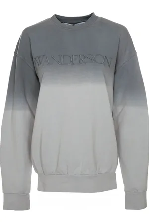 J.W.Anderson Sweatshirts & Hoodies, Dam, XS, Bomull, Gradient Logo Embroidered Sweatshirt