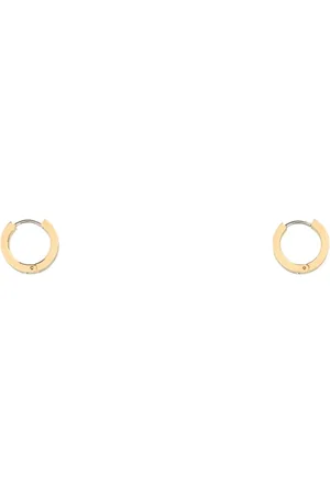 Tory Burch Accessoarer, Dam, ONE Size, Chica Monogram Tvåfärgad Metall Örhängen