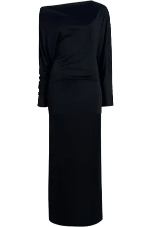 Khaite Klänning, Dam, S, Svart Off-Shoulder Maxiklänning