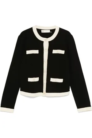 Tory Burch Stickade tröjor & koftor, Dam, L, Svart Tröja Kendra Aw24