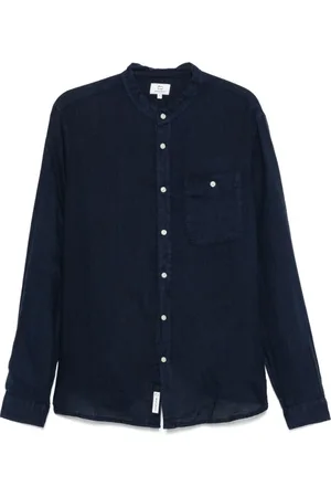 Woolrich Skjorta, Herr, XL, Blå Button-Up Skjorta med Bröstficka