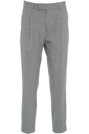 Paolo Pecora Byxor, Herr, S, Grå Chino Byxor Duomo Tapered Design