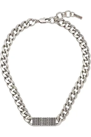 Marc Jacobs Accessoarer, Dam, ONE Size, Barcode Monogram ID Silverhalsband