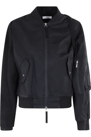 Helmut Lang Jacka, Dam, M, Bomull, Svart Bomull Twill Bomberjacka
