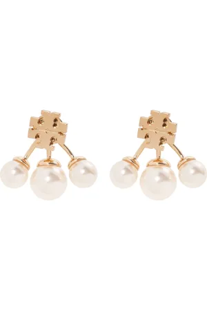 Tory Burch Accessoarer, Dam, ONE Size, Kira Pearl Front-Back Örhänge