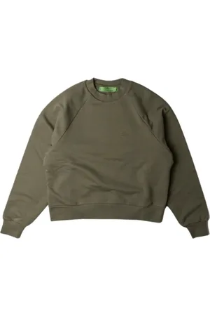Garment Workshop Sweatshirts & Hoodies, Herr, L, Dubbel lager Crewneck i Four Leaf