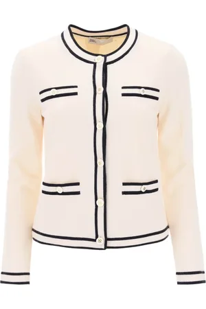 Tory Burch Stickade tröjor & koftor, Dam, L, Kendra Merinoull Cardigan