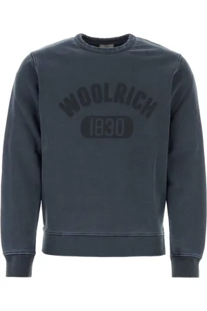 Woolrich Sweatshirts & Hoodies, Herr, S, Bomull, Denimblå bomullströja