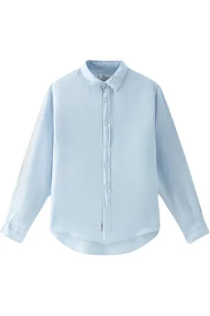 Woolrich Skjorta, Herr, M, Linne, Linneskjorta med bandkrage