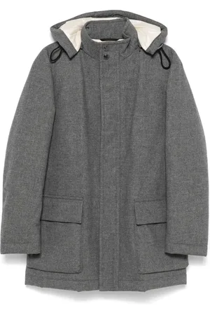HUGO BOSS Jacka, Herr, M, Polyester, Ullblandningsrock med avtagbar huva