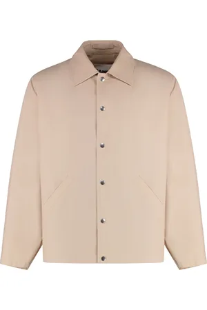 Jil Sander Jacka, Herr, L, Bomull, Bomullsjacka med kontrasterande logotryck
