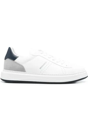 Woolrich Skor, Herr, 42 1/2 EU, Vita Sneakers Snörning Perforerad Tåbox