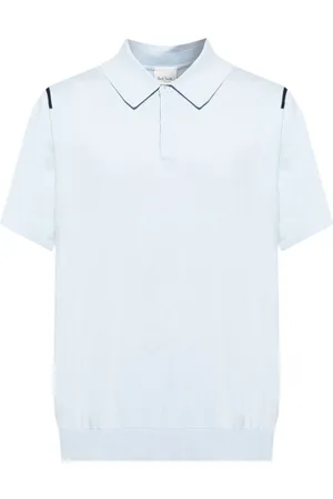 Paul Smith Topp, Herr, S, Klarblå Polo Skjorta med Kontrasterande Kant
