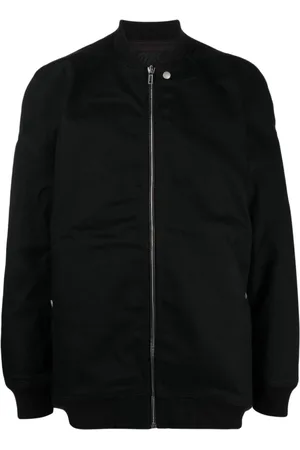 Rick Owens Jacka, Herr, S, Bomull, Svart Bomberjacka i Bomull med Dragkedja