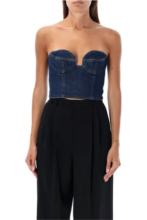 MAGDA BUTRYM Topp, Dam, S, Denim, Bustier Denim Top