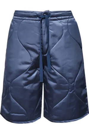 J.W.Anderson Shorts, Herr, L, Quiltade satinshorts med elastisk midja