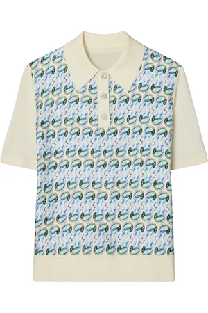 Tory Burch Topp, Dam, M, Bomull, T-shirt med grafiskt tryck och polokrage