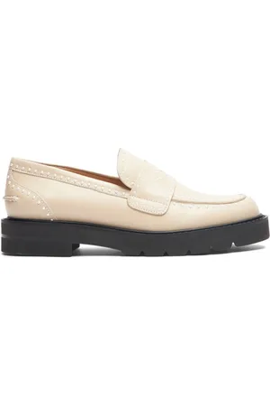 Stuart Weitzman Skor, Dam, 36 EU, Läder, Pärlloafers med grov sula