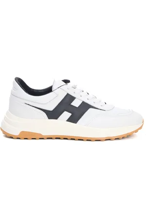 Hogan Skor, Herr, 43 1/2 EU, Läder, Vita lädersneakers Ss25
