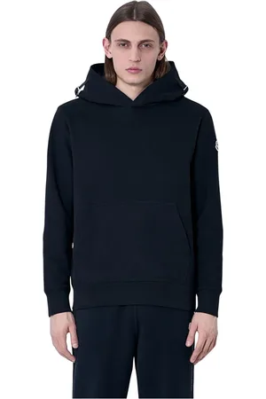 Moncler Sweatshirts & Hoodies, Herr, XL, Bomull, Logo Patch Hoodie