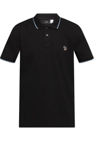 Paul Smith Topp, Herr, XL, Svart Pikétröja med Knappar