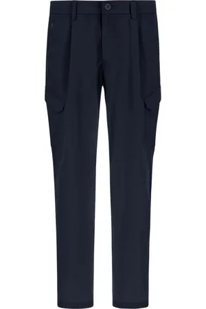 HERNO Byxor, Herr, XL, Polyester, Blå Cargo Byxor med Stretch Garn