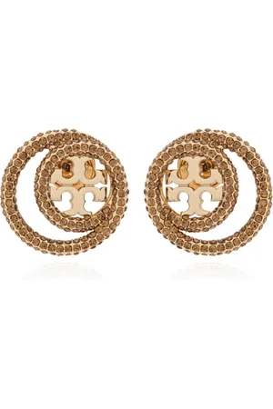 Tory Burch Accessoarer, Dam, ONE Size, Miller Pavé Dubbel Ring Örhängen