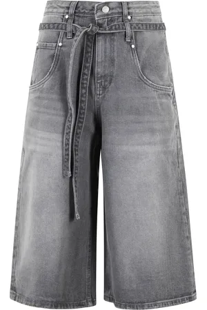Low Classic Shorts, Dam, M, Denim, Denim Bermuda byxor med bälte