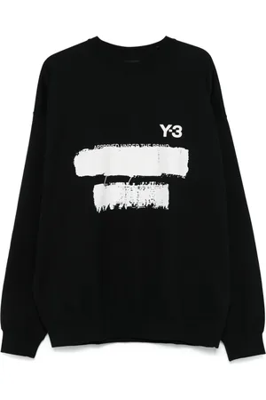 Y-3 Stickade tröjor & koftor, Herr, M, Bomull, Graphic Crew Sweatshirt