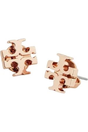 Tory Burch Accessoarer, Dam, ONE Size, Guld Kira Örhängen Dubbel T Form